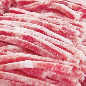 Frozen pork strips