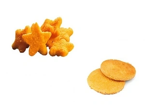 Star-shaped chicken nuggets / Pumpkin patties