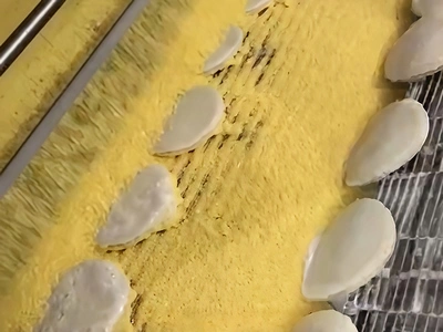 Breading hamburger patties